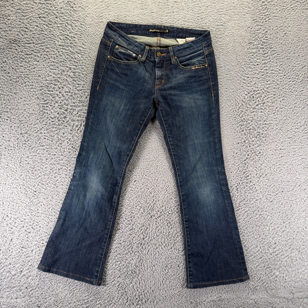 Buckaroo Jeans Womens 28x26 Blue Cotton Denim Bootcut Leg Faded Western Stretch